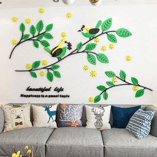 Tranh Dán Tường Mica 3D Cuộc Sống Tươi Đẹp Trang Trí Phòng Khách, Phòng Ngủ