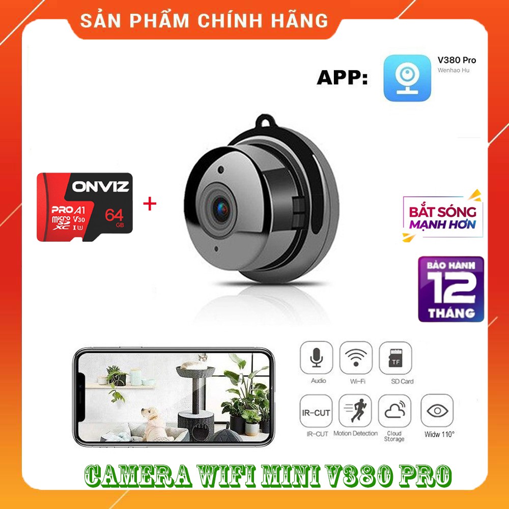 [SALE 50%] Camera giám sát không dây V380 pro - Đêm có hồng ngoại