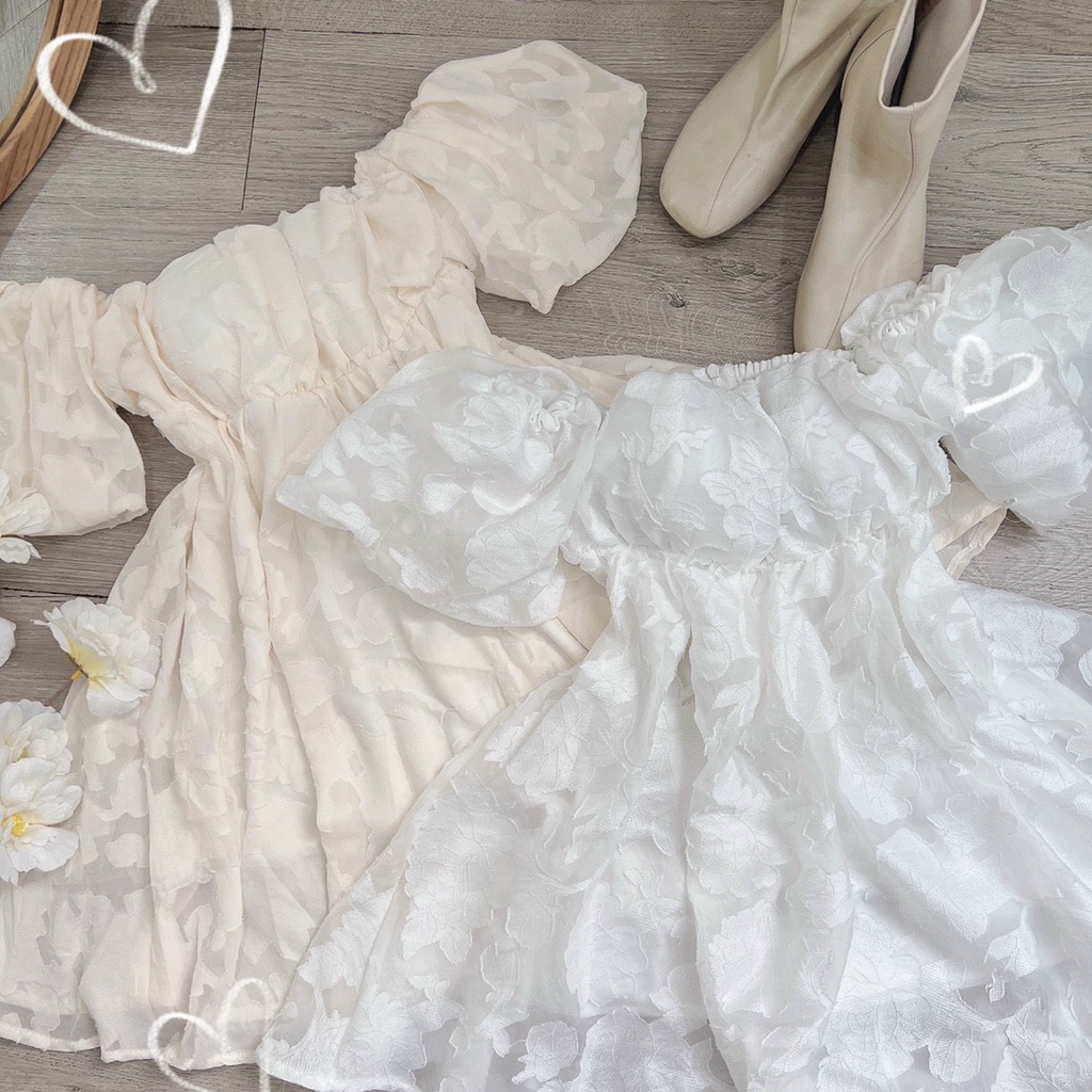 ĐẦM BABYDOLL HOA NỔI BẸT VAI