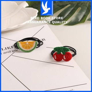 Thun buộc tóc cột tóc len hoa củ quả