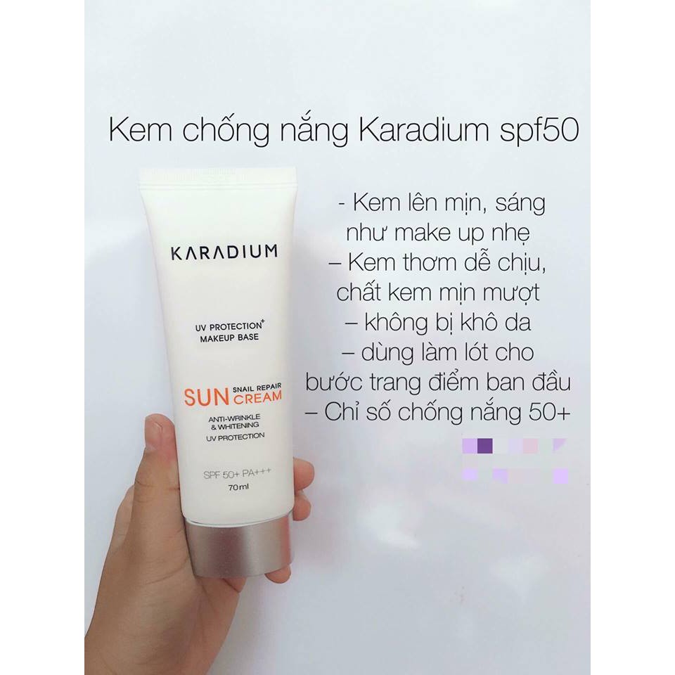 Kem chống nắng Karadium Sun Snail Repair Cream 70ml
