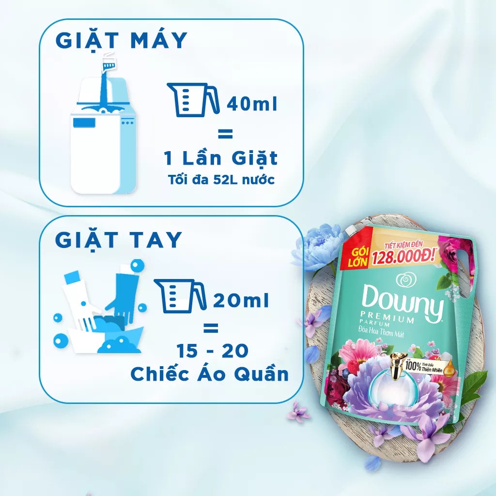 Nước Xã Vải Downy Đóa Hoa Thơm Mát 2.2 Lít / Túi