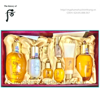 Set dưỡng Whoo vàng GongJinHyang chống lão hóa, nâng cơ và tăng độ đàn hồi 373ml/ Mỹ phẩm OHUI Công ty chính hãng