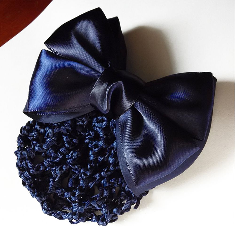 Kẹp tóc hình nơ màu trơn cho nữ