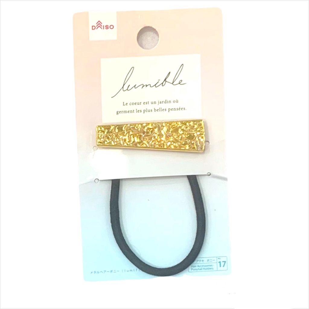 Daiso Cột tóc Lumifle hình kim loại