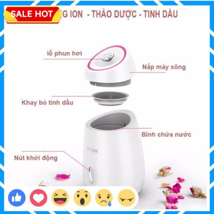 Máy Xông Mặt, Xông Da Mặt Tinh Dầu Mini Hoa Hỏa 2In 1MAOER, Giúp Thông Thoáng Lỗ Chân Lông, Mịn Da Mặt