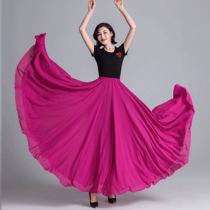 Chân Váy Chiffon Hai Lớp Cỡ Lớn 720 Độ Dùng Nhảy Múa/Khiêu Vũ