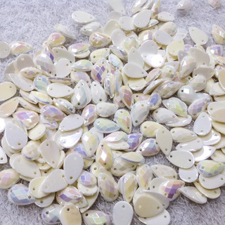 Hạt cườm kết áo hình giọt nước nhũ acrylic cánh hoa ánh xà cừ đính trang phục