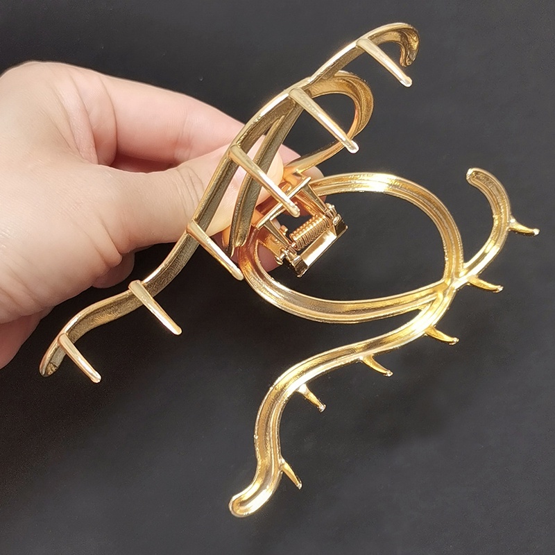 Kẹp Tóc Kim Loại Màu Vàng / Bạc Thời Trang Dành Cho Nữ