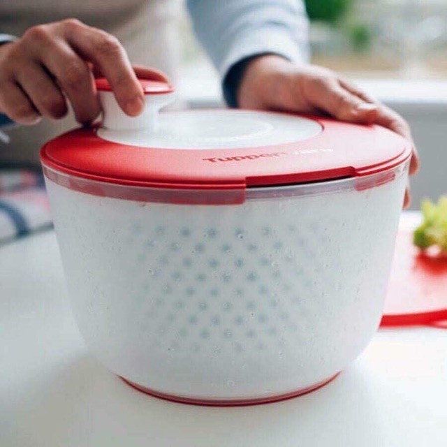 Tupperware💕Freeship Extra💕 Dụng cụ quay rau và trữ thực phẩm Spinning Chef 3.9L