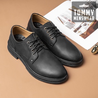 Giày Đốc Nam Cổ Ngắn Da Bò Thật Cổ Thấp TOMMY Giày Nam Cao Cấp Phong Cách Hàn Quốc GVN06