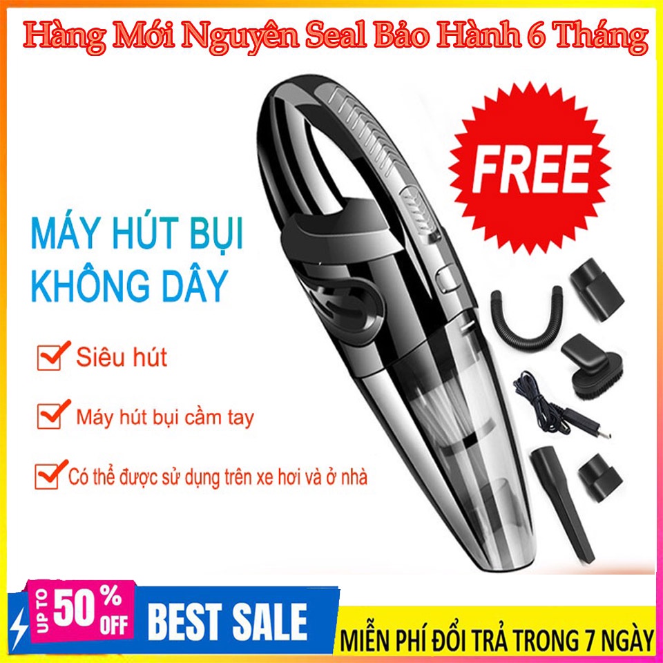 Máy hút bụi cầm tay mini không dây⚡️𝐅𝐑𝐄𝐄𝐒𝐇𝐈𝐏⚡️ R6053 bản Adapter - Hút bụi gia đình và xe hơi -Hút cực mạnh- BH 1 năm!