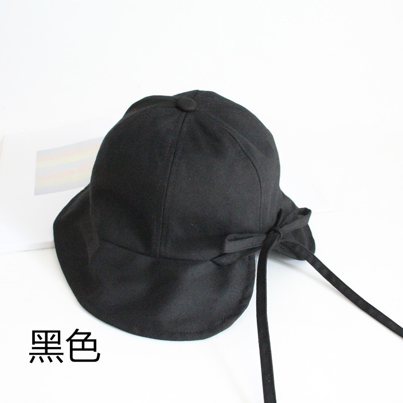 Nón Tai Bèo Vải Lanh Cotton Mềm Đính Nơ Màu Tương Phản Kiểu Hàn Quốc Thời Trang Mùa Hè Cho Nữ