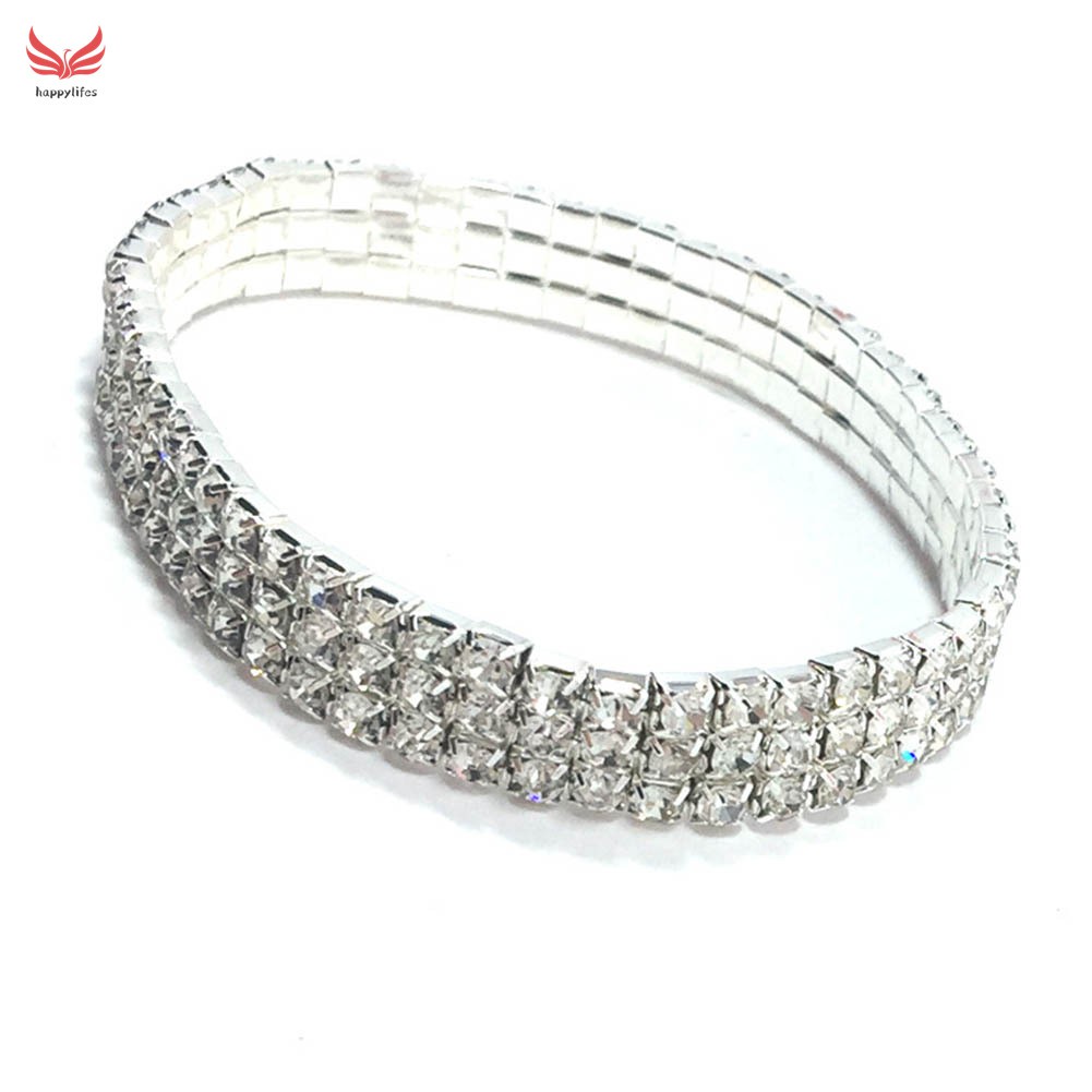 Vòng đeo cổ chân nhiều dây co giãn đính kim cương giả cho nữ | BigBuy360 - bigbuy360.vn