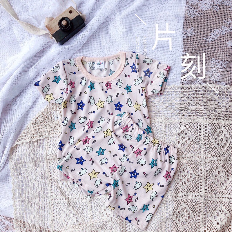 [ XẢ KHO ] Bộ thun lạnh hoa quả cho bé trai bé gái từ 7-19kg