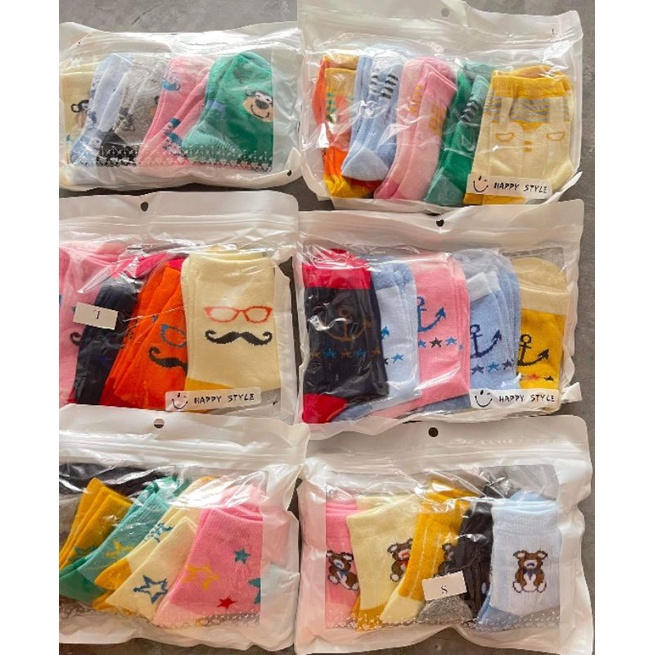 Set 5 đôi tất len trẻ em, tất nam nữ loại đẹp (Tất dệt kim)