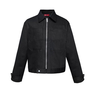 Áo khoác vải kaki - Ivankov Kaki Crop Jacket - Black