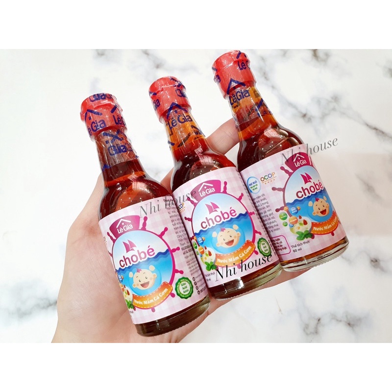 Nước mắm cá cơm Lê Gia chai 60ml cho bé