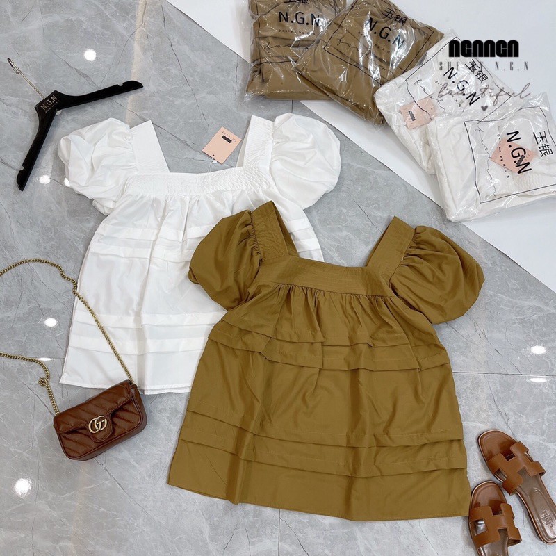 Áo thô babydoll tay bồng