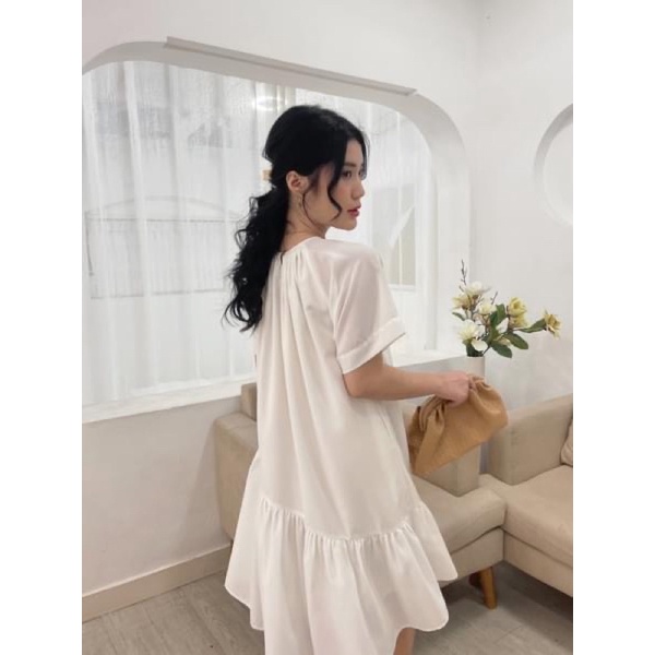Đầm Babydoll Form Suông Tơ Tằm 2 Lớp Có Khóa Kéo Hàng Xuất byChang