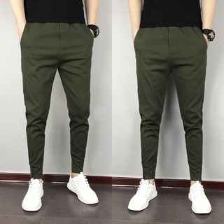 Quần kaki co dãn ống côn hàn quốc