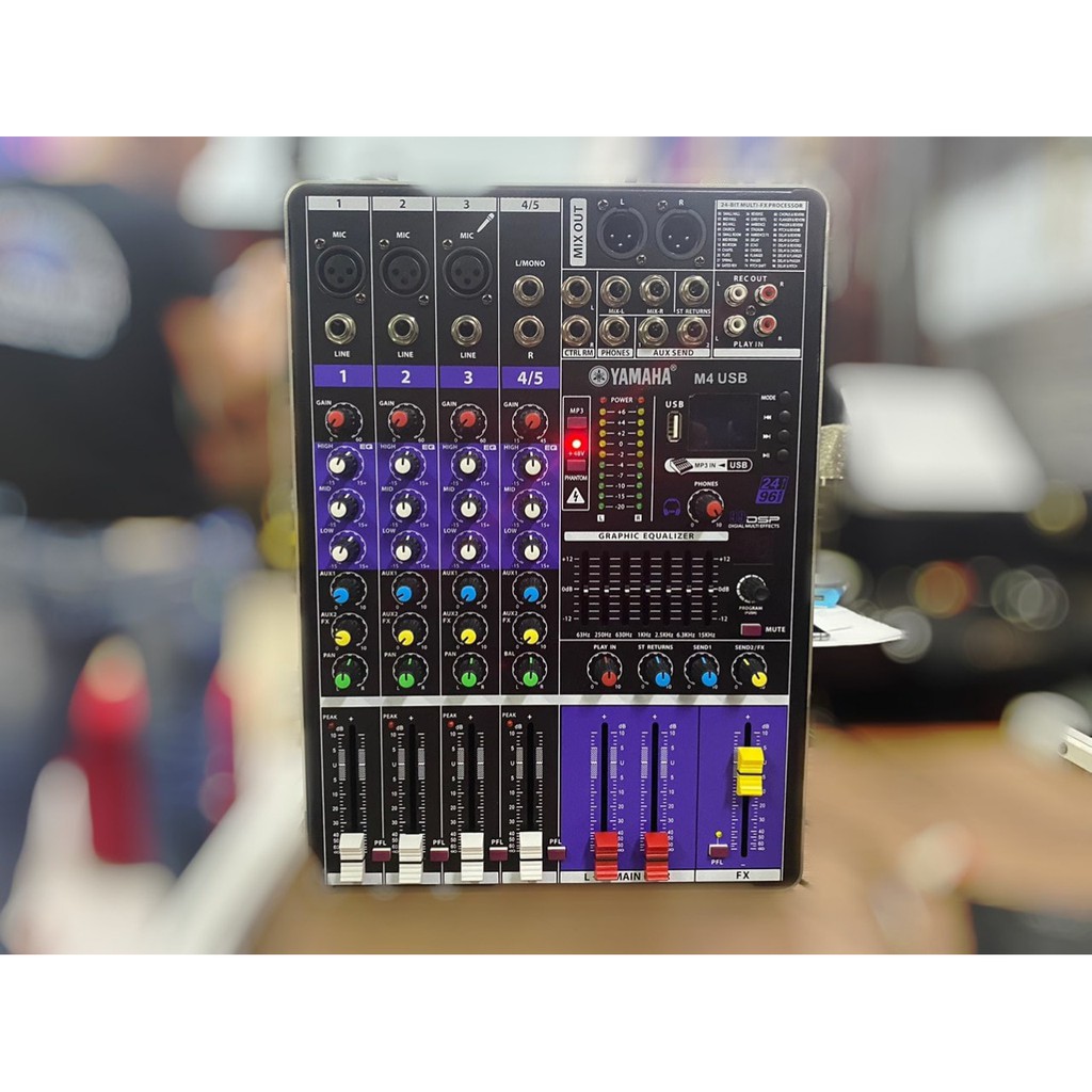 MIXER LIVESTREAM-KARAOKE YAMAHA M4 PLUS 2022 -CHẤT ÂM CỰC HAY VỚI 99 HIỆU ỨNG