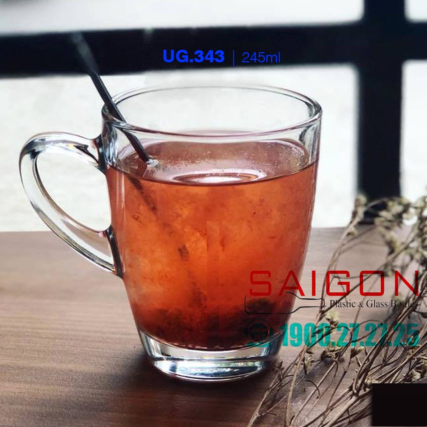 Bộ Tách Thủy Tinh Uống Trà 245ml | UNI.343 , Nhập khẩu Thái Lan