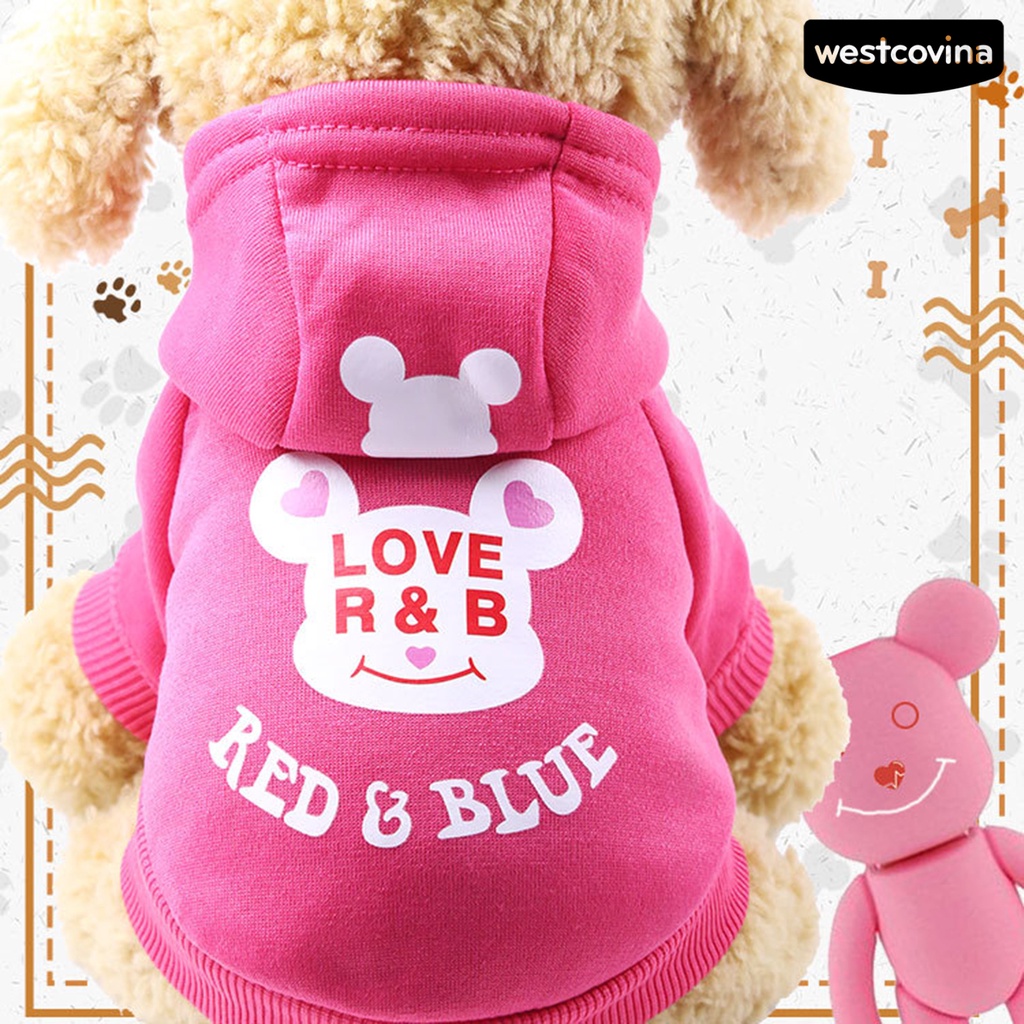 Áo Hoodie Giữ Ấm In Họa Tiết Có Nút Cài Cho Thú Cưng