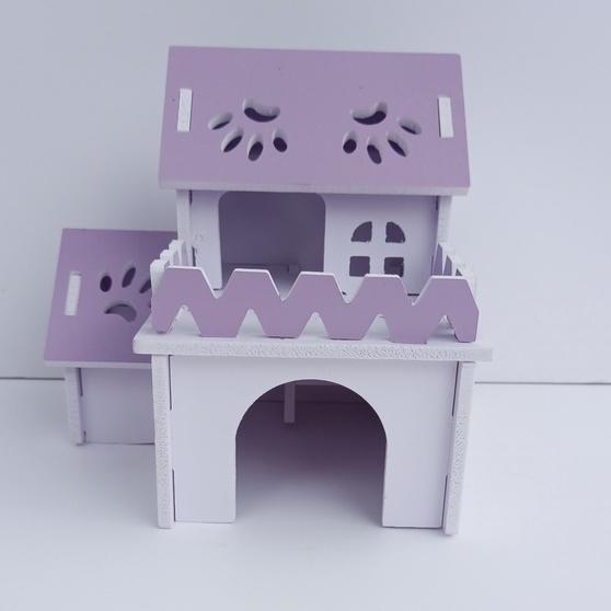 Nhà ngủ hamster 2 tầng cầu thang trong kích thước 15.5x14x14.5cm - XNTC21