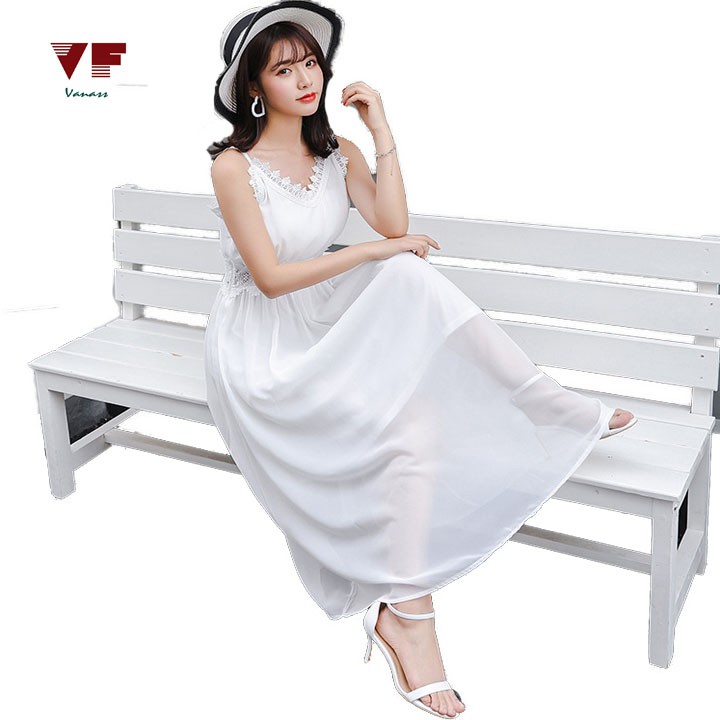 FREESHIP ĐƠN 99K_Đầm maxi xô hai dây viềm ren | BigBuy360 - bigbuy360.vn