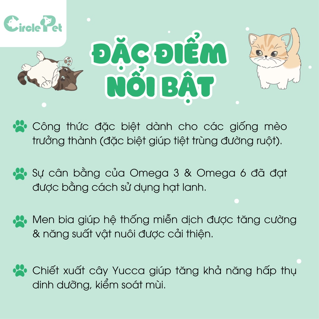Thức Ăn Hạt Reflex Adult Cat Food Salmon &amp; Anchovy Cho Mèo Trưởng Thành Vị Cá Hồi &amp; Cá Cơm Túi 2 kg - Circle Pet