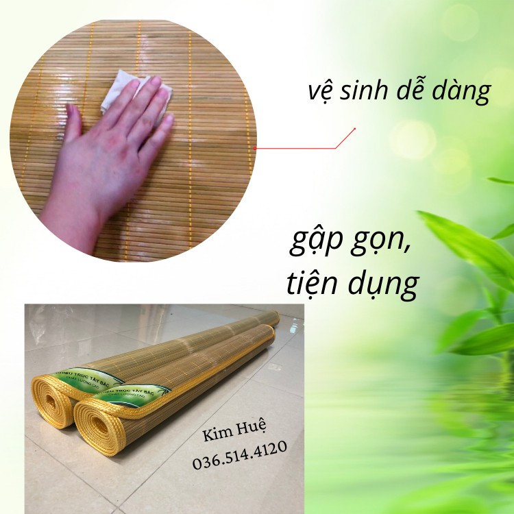 Chiếu trúc Tây Bắc tre Việt Nam, chiếu điều hòa, nằm ngủ văn phòng mát lạnh