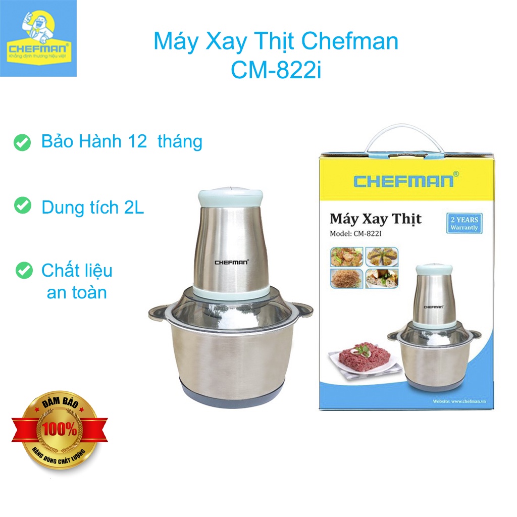 Máy Xay Thực Phẩm Đa Năng 250W Food Processor - Máy Xay Thịt Food Processor  250W Inox, 4 Lưỡi, Xay Thịt, Rau Củ Quả