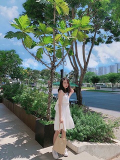 Đầm cột nơ lưng