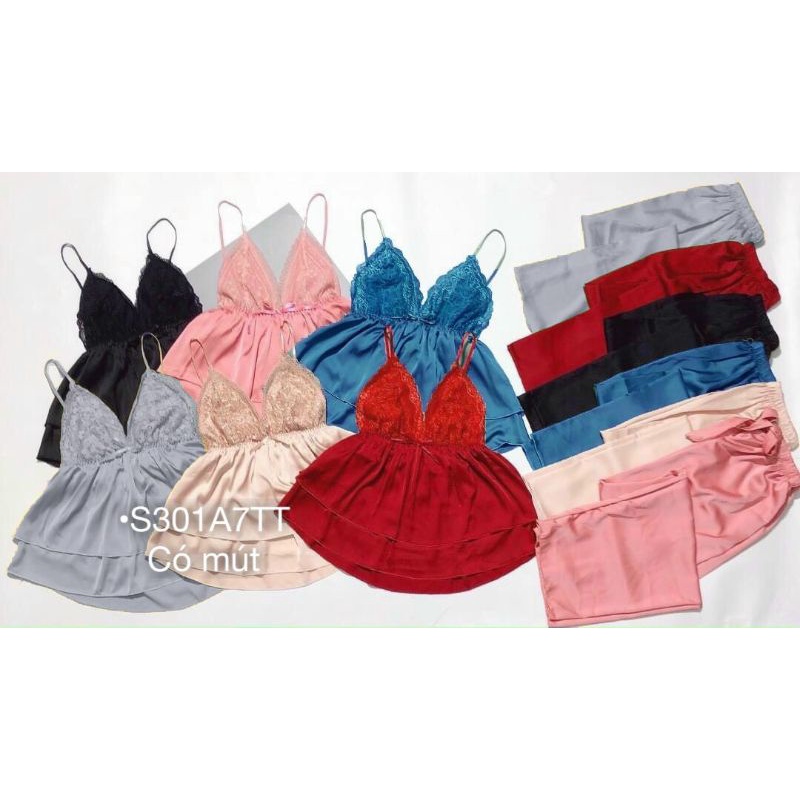 SET NGỦ 2 DÂY REN NGỰC QUẦN NƠ DÀI | BigBuy360 - bigbuy360.vn