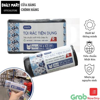 [3 Size] Lô 4 Cuộn Túi Đựng Rác, Túi Rác CUỘN ĐEN, Túi Đựng Rác Tự Hủy Có Quai Tiêu Chuẩn Nhật Bản SOJI Inochi
