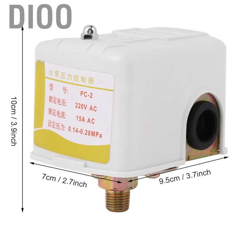 1 Công Tắc Điều Chỉnh Áp Suất Nước Didoo 1pc 220vac