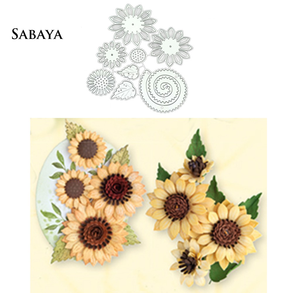 Khuôn Cắt Giấy Kim Loại Hình Bông Hoa Trang Trí Sổ Ảnh