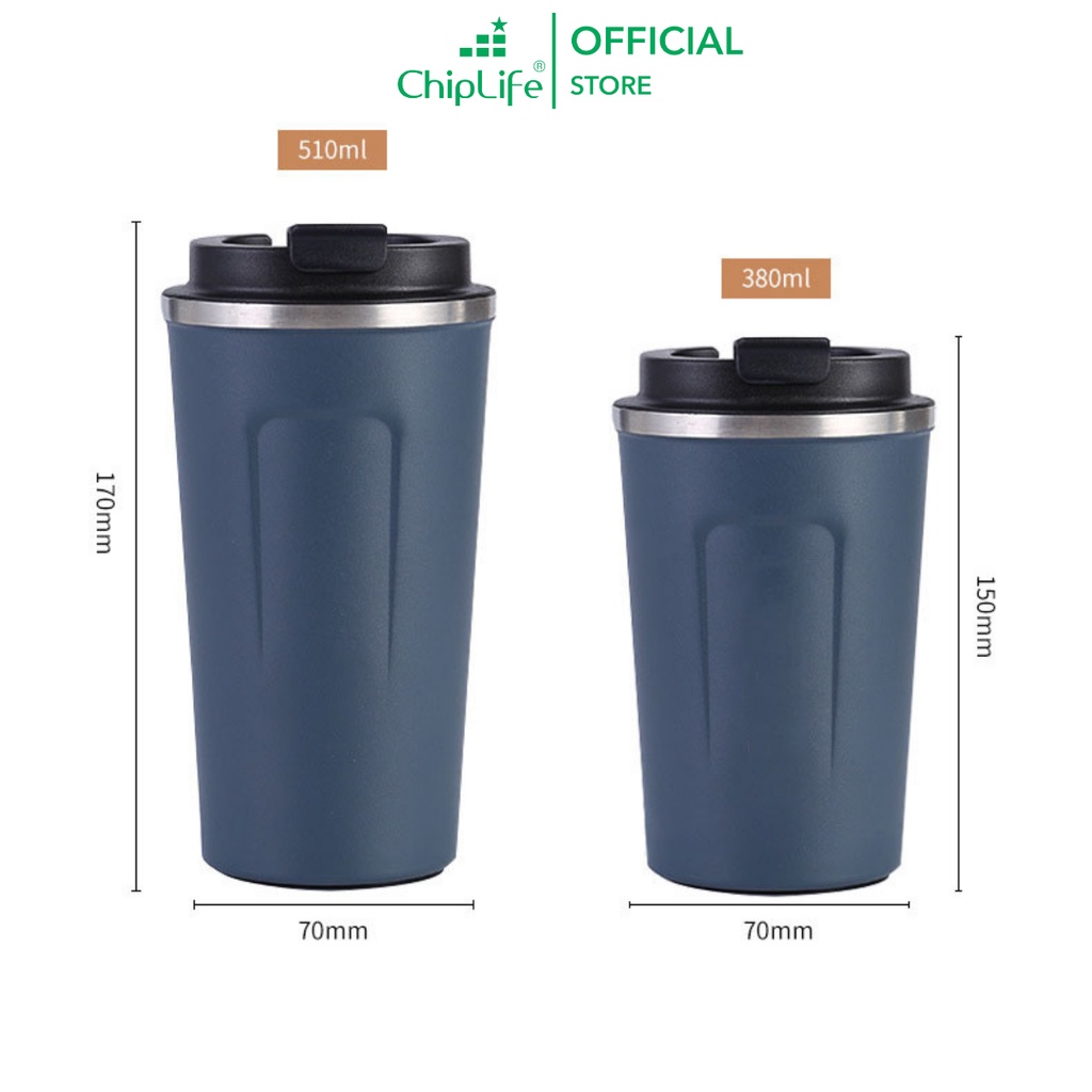 Ly giữ nhiệt Chiplife khắc tên theo yêu cầu 380ml - 510ml LGN510X