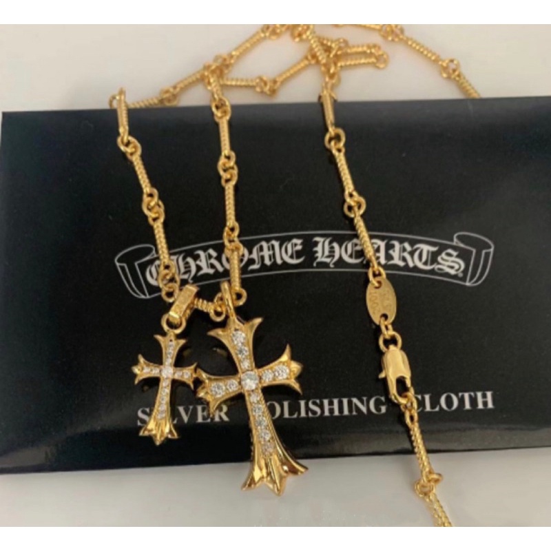 VÒNG CỔ CHROME HEART VÀNG KHÔNG GỈ CH-35- Dây chuyền vàng hoạ tiết Chrome heart CH-35 / Chrome heart necklace