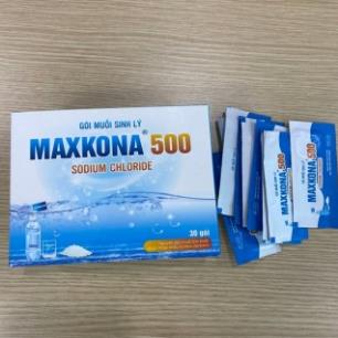 GÓI MUỐI SINH LÝ MAXKONA 500 - Gói pha nước muối sinh lý súc họng, nước muối súc miệng rửa mũi