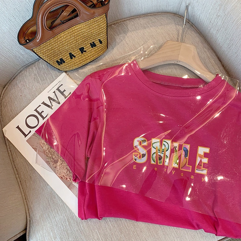 NRVP Áo thun cotton tay ngắn cổ tròn phong cách Hàn Quốc thời trang mùa hè dành cho nữ