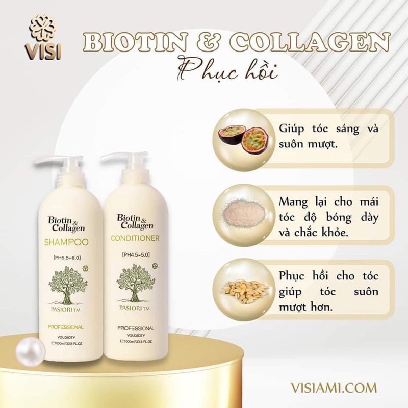 Bộ gội xả Biotin Collagen phục hồi chống rụng tóc