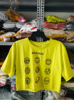 Áo croptop spacebae neon