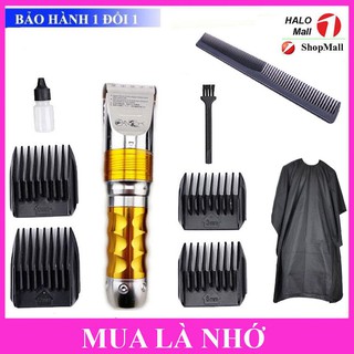 Tăng Đơ Hớt Tóc Nam Chuyên Nghiệp F10 Pin Trâu TẶNG Lược + Áo Choàng Cắt Tóc - Tông Đơ Cắt Tóc Salon Lưỡi Sứ Mấy Chạy Êm