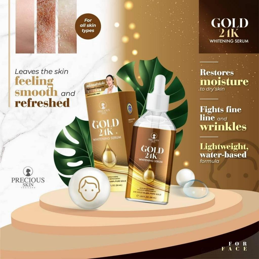 Serum vàng dưỡng trắŉg da mặt  Gold 24K Whitening Thái Lan