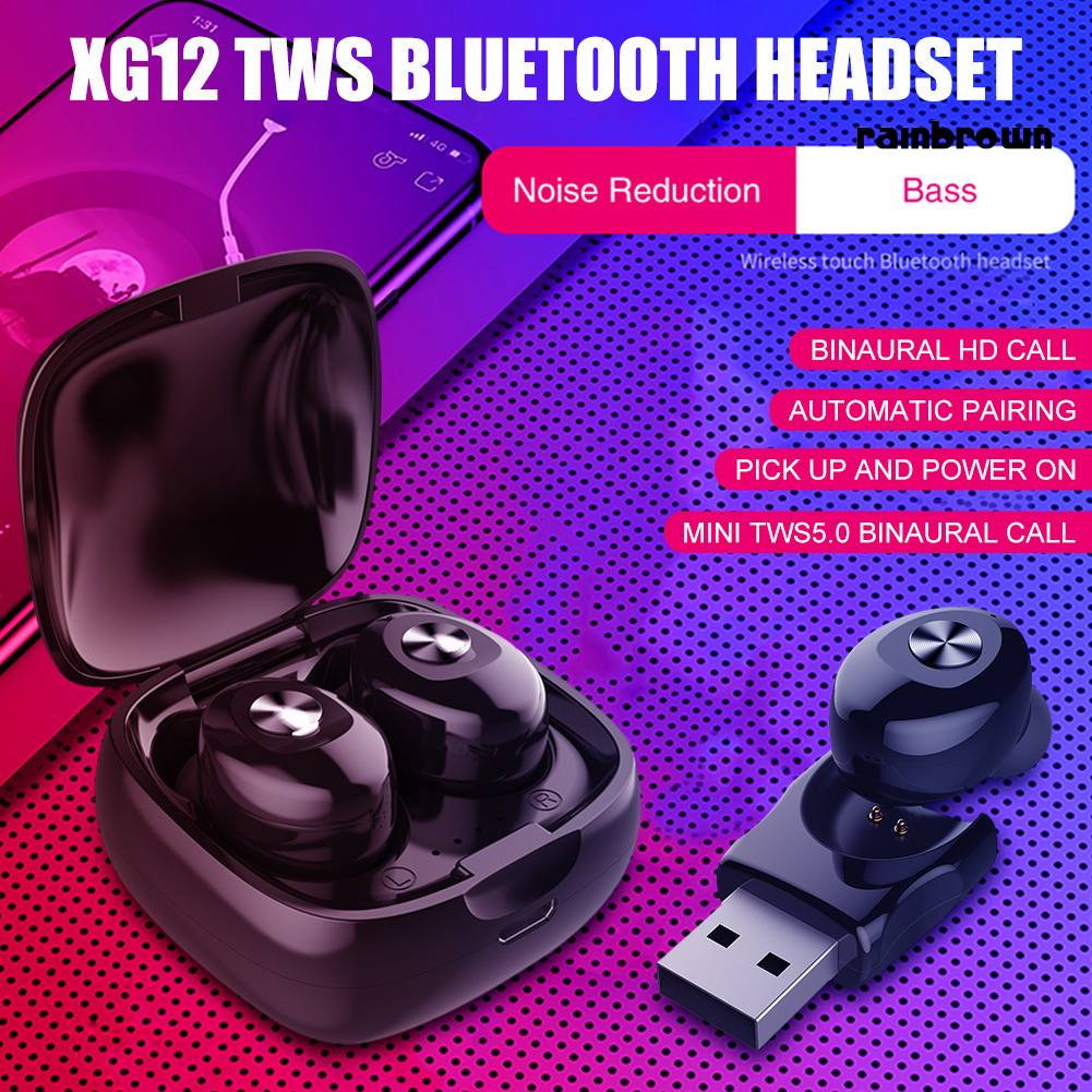 Tai Nghe Bluetooth V5.0 3d Kháng Nước Kèm Hộp Sạc