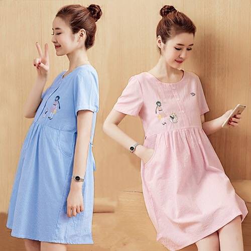 Váy mùa hè dành cho bà bầu Váy nữ Váy dài Váy dài Quần mang thai Phụ nữ Đầm dự tiệc mùa hè trước