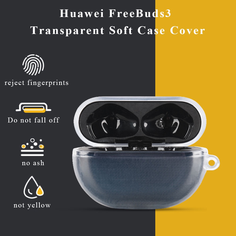 Vỏ Bảo Vệ Hộp Sạc Tai Nghe Huawei freebuds 4i/freebuds pro/freebuds 3 Bằng TPU Trong Suốt Chống Sốc