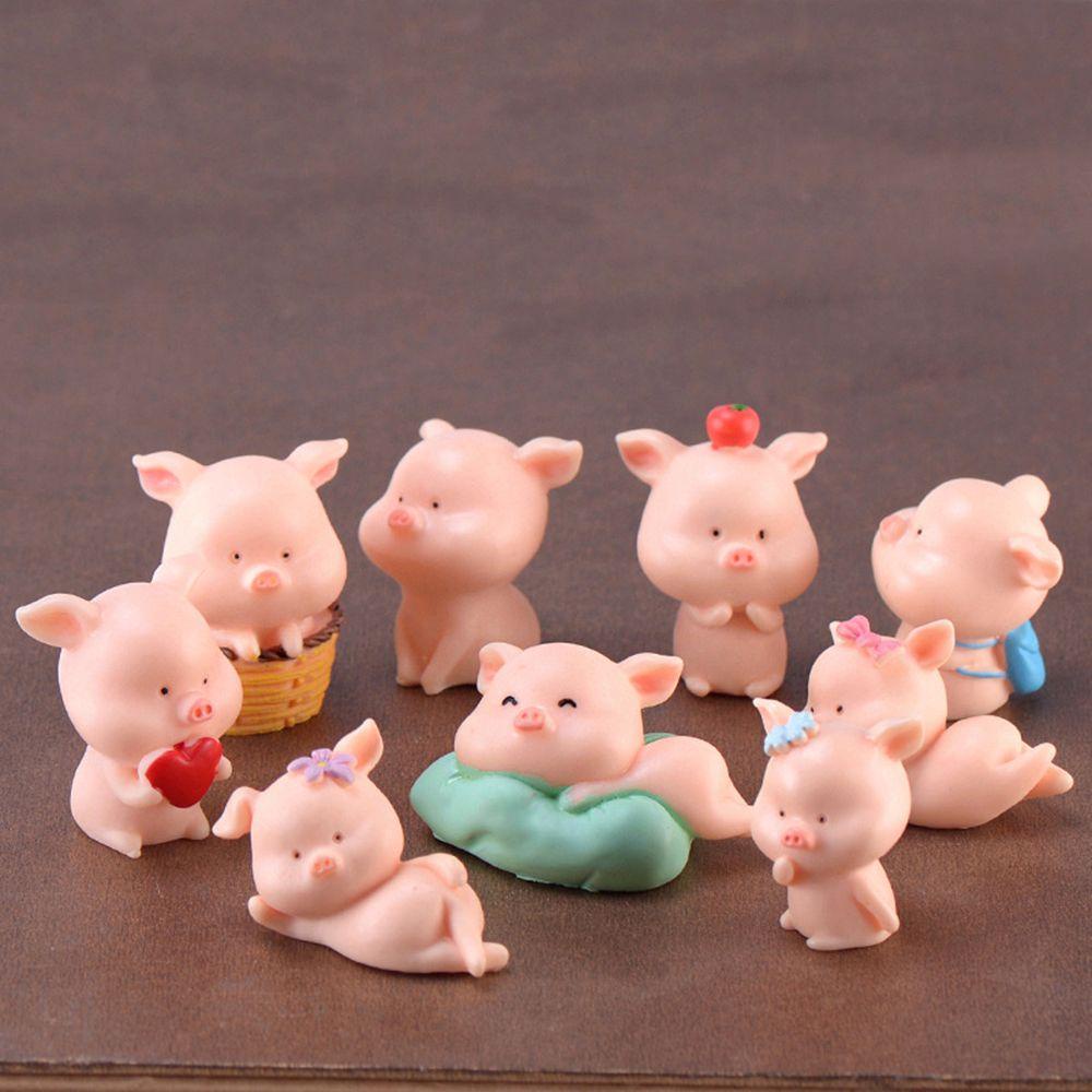 Mô Hình Gia Đình Heo Con Xinh Xắn Dùng Để Trang Trí
